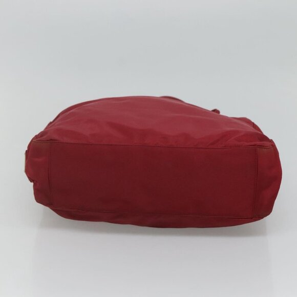 PRADA Tote Bag Nylon Red Auth MY293 - Picture 6 of 16